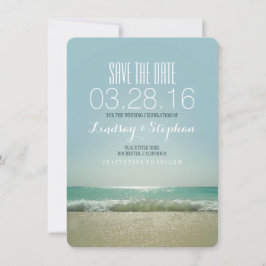 Moderne Hochzeit am Strand sparen die Terminkarten Save The Date