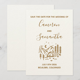 Moderne Hochzeit auf einem Campingplatz zur Destin Save The Date