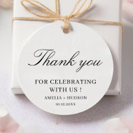 Moderne Hochzeit Brautparty Baby Shower Dankeschön Geschenkanhänger