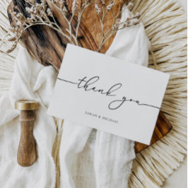 Moderne Hochzeit Danke Minimalistische Karte