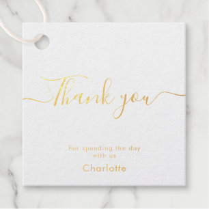 Moderne Hochzeit Danke-Schrift Geschenkanhänger