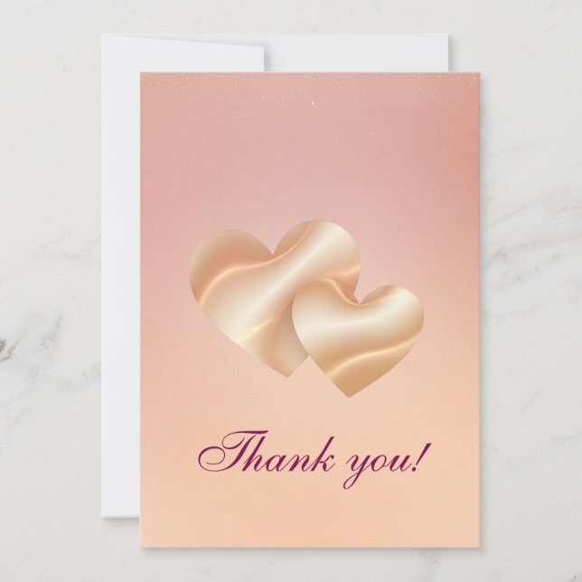 Moderne Hochzeit Dankeskarten Dankeskarte (Vorderseite)