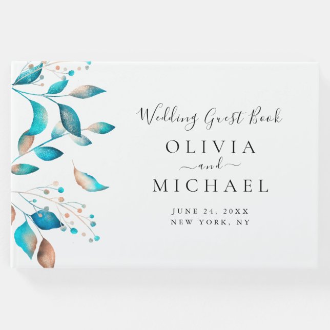 Moderne Hochzeit der Marine Gästebuch (Vorderseite)