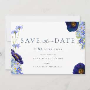 Moderne Hochzeit der Wildblume Save The Date