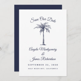 Moderne Hochzeit des Blue Palm Beach Save the Date