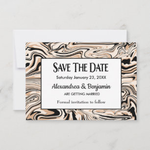 Moderne Hochzeit Elegantes Wasserfarben Muster nac Save The Date