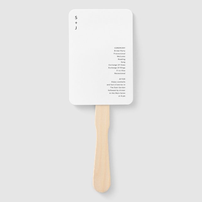 Moderne Hochzeit Fächer (Vorderseite)