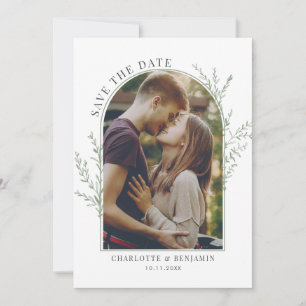 Moderne Hochzeit im eleganten Foto Save The Date