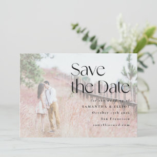 Moderne Hochzeit im eleganten Foto Save The Date