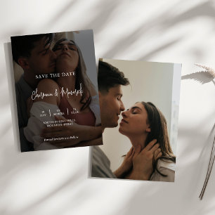 Moderne Hochzeit im eleganten Foto Save The Date