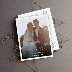 Moderne Hochzeit im Foto - Danke Postkarte