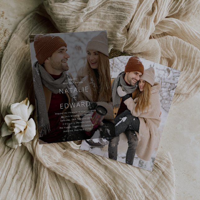 Moderne Hochzeit im Foto Einladung (Von Creator hochgeladen)
