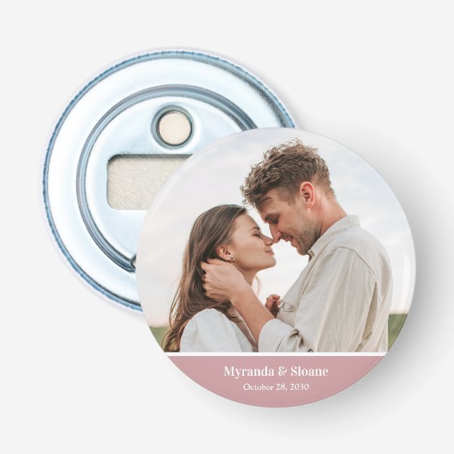 Moderne Hochzeit im Foto Flaschenöffner (Vorderseite)