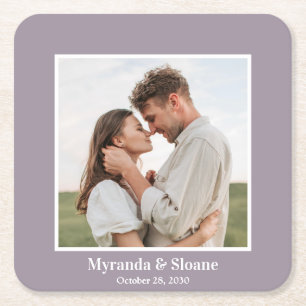 Moderne Hochzeit im Foto Rechteckiger Pappuntersetzer