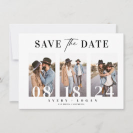 Moderne Hochzeit im Foto Save The Date