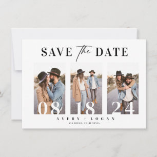 Moderne Hochzeit im Foto Save The Date