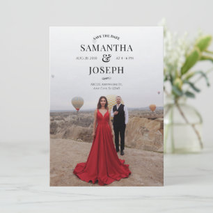 Moderne Hochzeit im Foto Save The Date