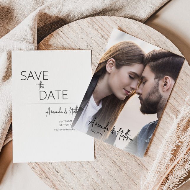 Moderne Hochzeit im Foto Save The Date (Von Creator hochgeladen)