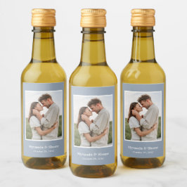 Moderne Hochzeit im Foto Weinetikett