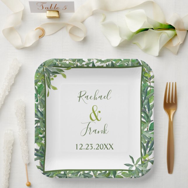 Moderne Hochzeit im Grünen Pappteller (Hochzeit)