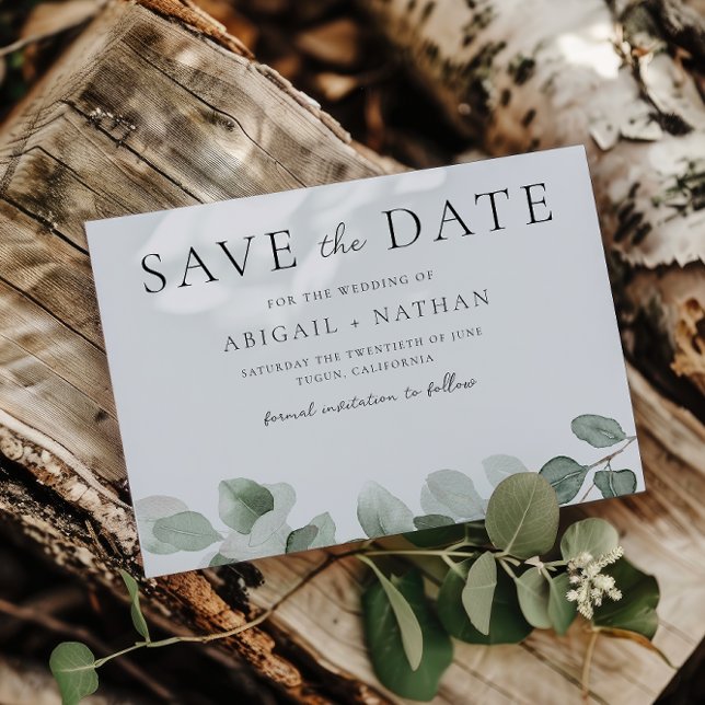 Moderne Hochzeit im Grünen Save The Date (Von Creator hochgeladen)