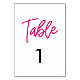 Moderne Hochzeit in Kalligrafie Tischnummer