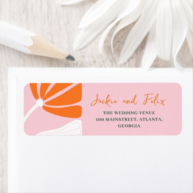 Moderne Hochzeit in Rosa und Orange Blume (Insitu)