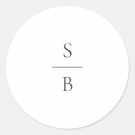 Moderne Hochzeit in Schwarz und Weiß Runder Aufkleber