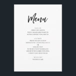 Moderne Hochzeit in Schwarz-Weiß. Einfach minimali Menükarte<br><div class="desc">Modernes,  schwarz-weißes Hochzeitsmenü. Geeignet zum Geburtstag,  Jubiläum und jedes andere Party. Bitte kontaktieren Sie mich,  wenn Sie zusätzliche Artikel benötigen.</div>