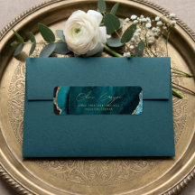 Moderne Hochzeit in Türkisgrün