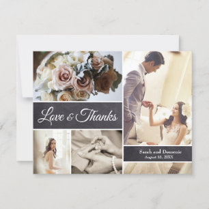 Moderne Hochzeit   Kollage des Fotos auf der Tafel