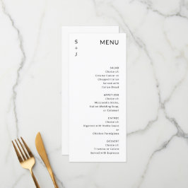 Moderne Hochzeit Menükarte