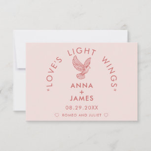 Moderne Hochzeit Minimalistisch Elegante Romeo und Dankeskarte