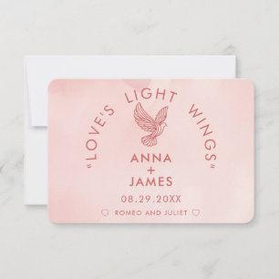 Moderne Hochzeit Minimalistisch Elegante Romeo und Dankeskarte