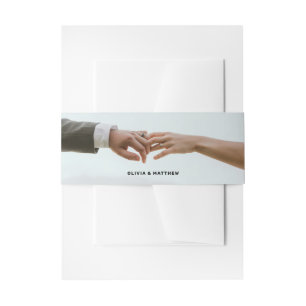 Moderne Hochzeit   Minimalistische saubere einfach Einladungsbanderole