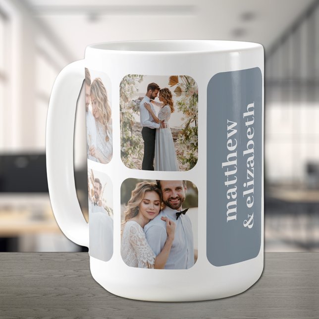Moderne Hochzeit mit 8 Fotos Kaffeetasse (Von Creator hochgeladen)