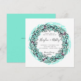 Moderne Hochzeit mit Aquarell Einladung