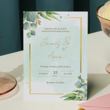 Moderne Hochzeit mit floralen Grün und Gold