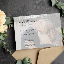 Moderne Hochzeit mit Foto Save The Date