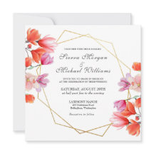 Moderne Hochzeit mit goldener Geometrie