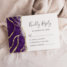 Moderne Hochzeit mit lila Goldtinte