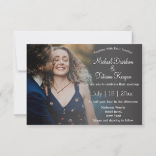 moderne Hochzeit mit minimalen Schriftzeichen verb Einladung
