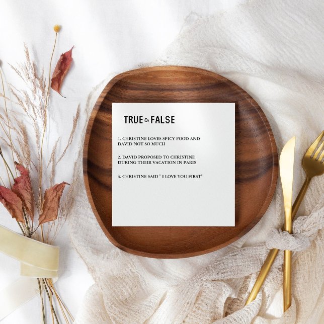 Moderne Hochzeit mit True oder false monogram Serviette (Von Creator hochgeladen)