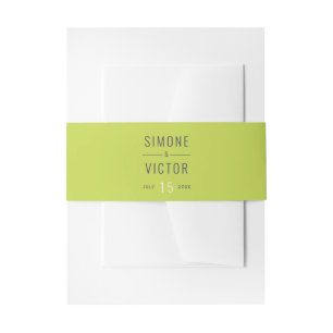 Moderne Hochzeit mit Zitronengras Einladungsbanderole