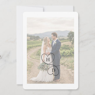 Moderne Hochzeit - Paar Foto Einladung