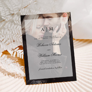 Moderne Hochzeit rettet das Datum   Foto mit Overl Save The Date