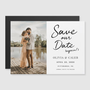 Moderne Hochzeit Rettete unser Datum wieder magnet