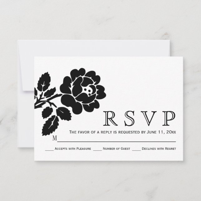Moderne Hochzeit RSVP (Vorderseite)