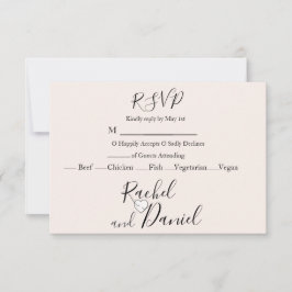 Moderne Hochzeit RSVP Karte