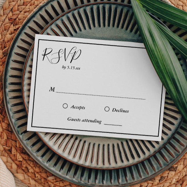 Moderne Hochzeit RSVP Karte (Von Creator hochgeladen)